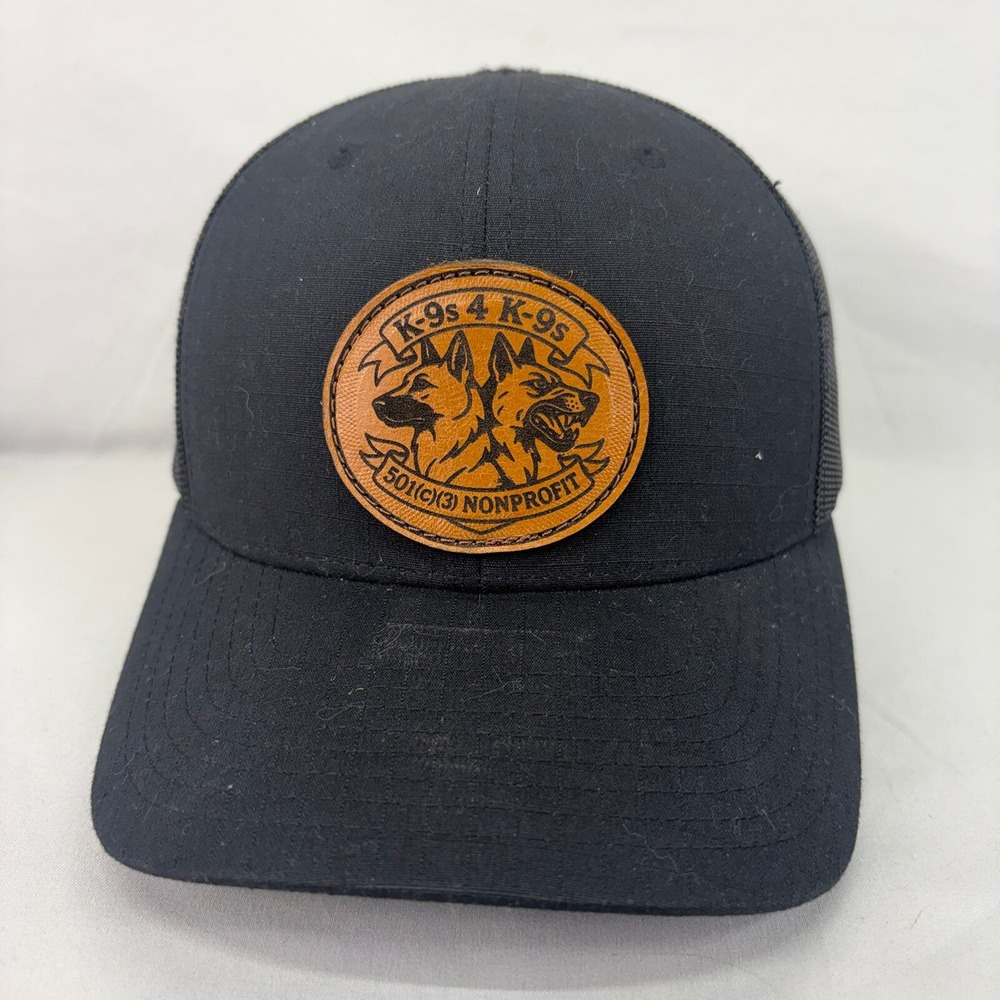 Richardson Trucker Hat K-9s 4 K-9s Mens OSFM Black Mesh Snapback Cap